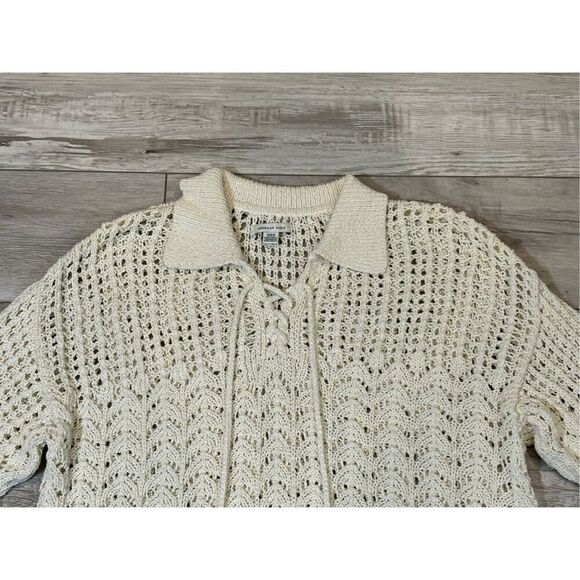 American Eagle cream BoHo sweater size M - Picture 2 of 9
